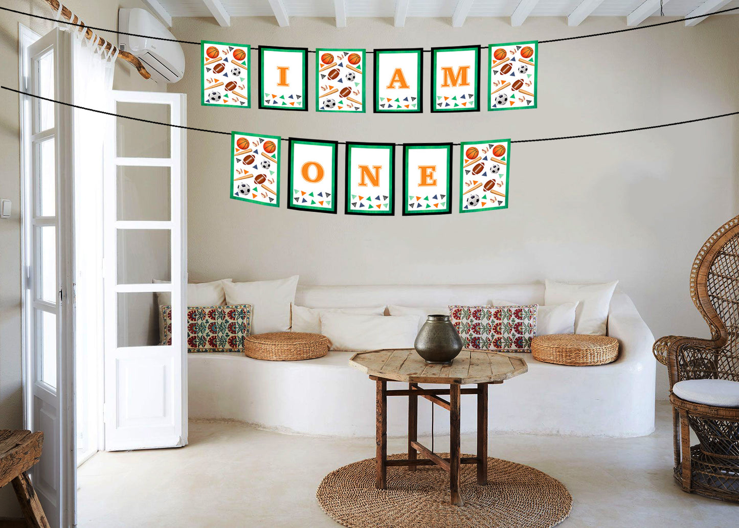 Sports Theme Birthday Party Banner for Decoration