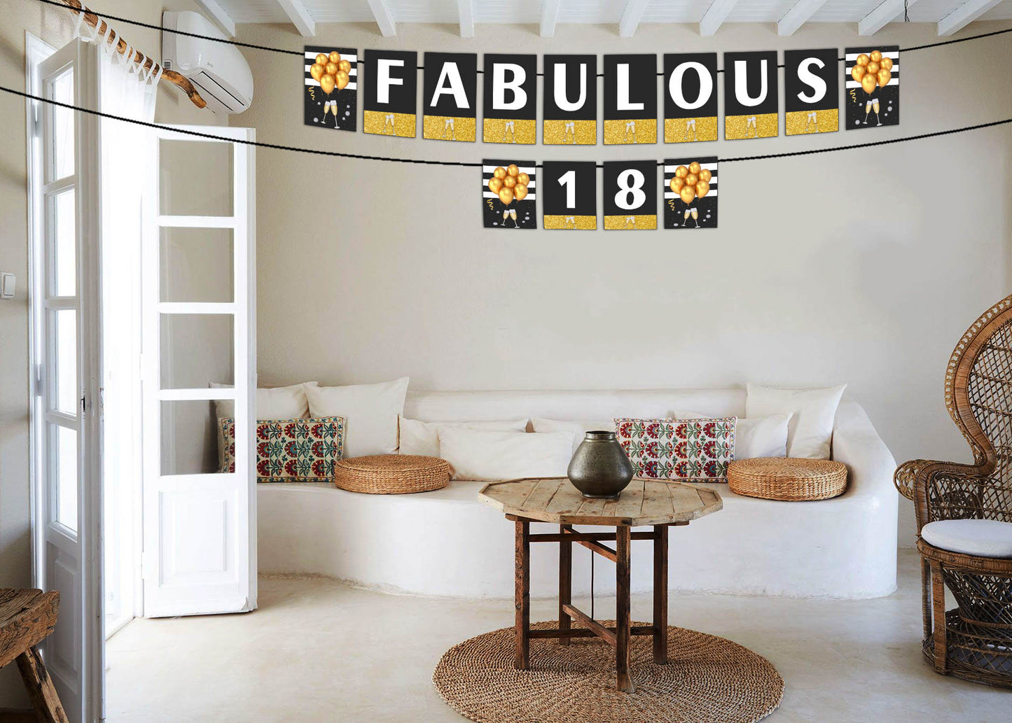 18th Birthday Party Banner for Decoration