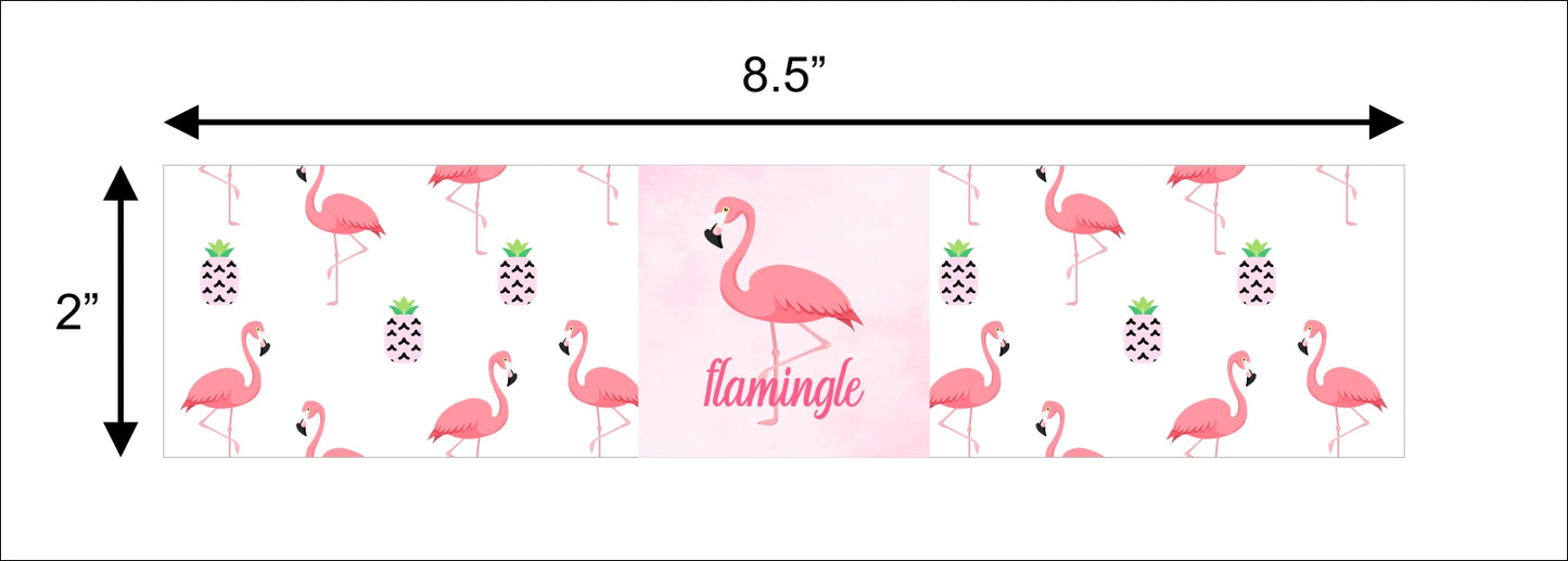Flamingo Theme Birthday Party Water Bottle Labels