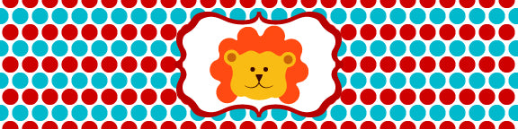 Carnival Theme Birthday Party Water Bottle Labels