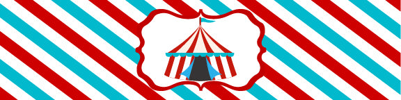 Carnival Theme Birthday Party Water Bottle Labels