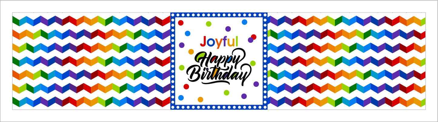Joyful Theme Birthday Water Bottle Labels