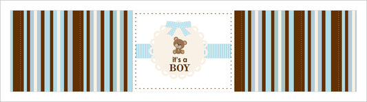 Cute Teddy Theme Water Bottle Labels