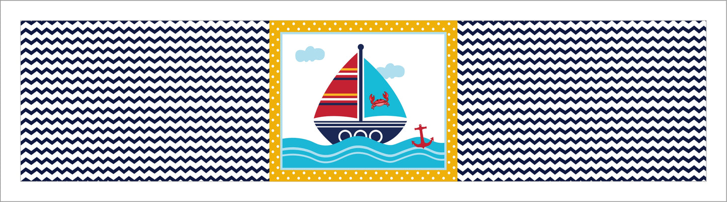 Nautical Ahoy Theme Water Bottle Labels