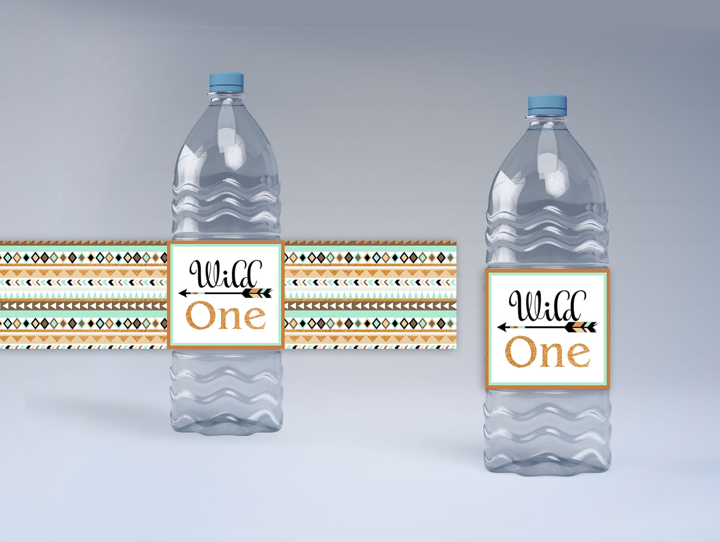 Wild One Theme Water Bottle Labels