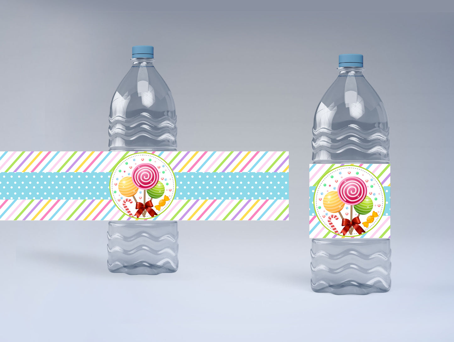 Candyland Theme Water Bottle Labels