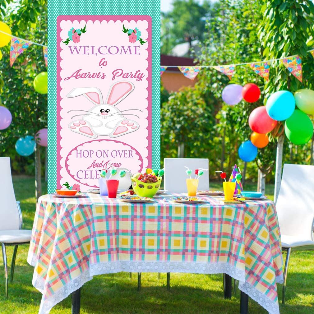 Bunny Customized Welcome Banner Roll up Standee (with stand)