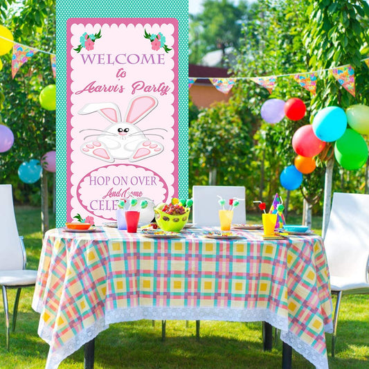 Bunny Customized Welcome Banner Roll up Standee (with stand)