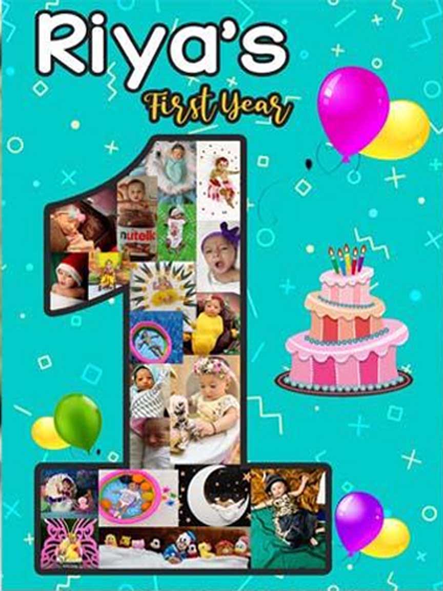 1st Birthday Customized Chalkboard/Milestone Board for Kids Birthday Party