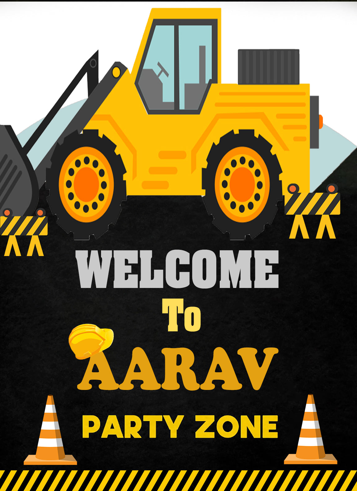Construction Birthday Party Welcome Board