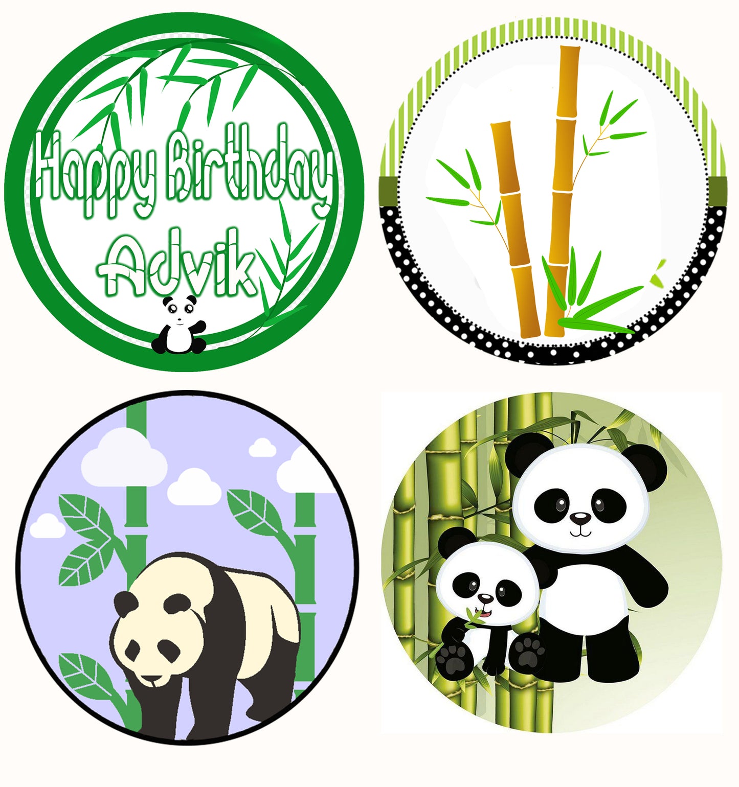 Panda Theme Birthday Party Straws