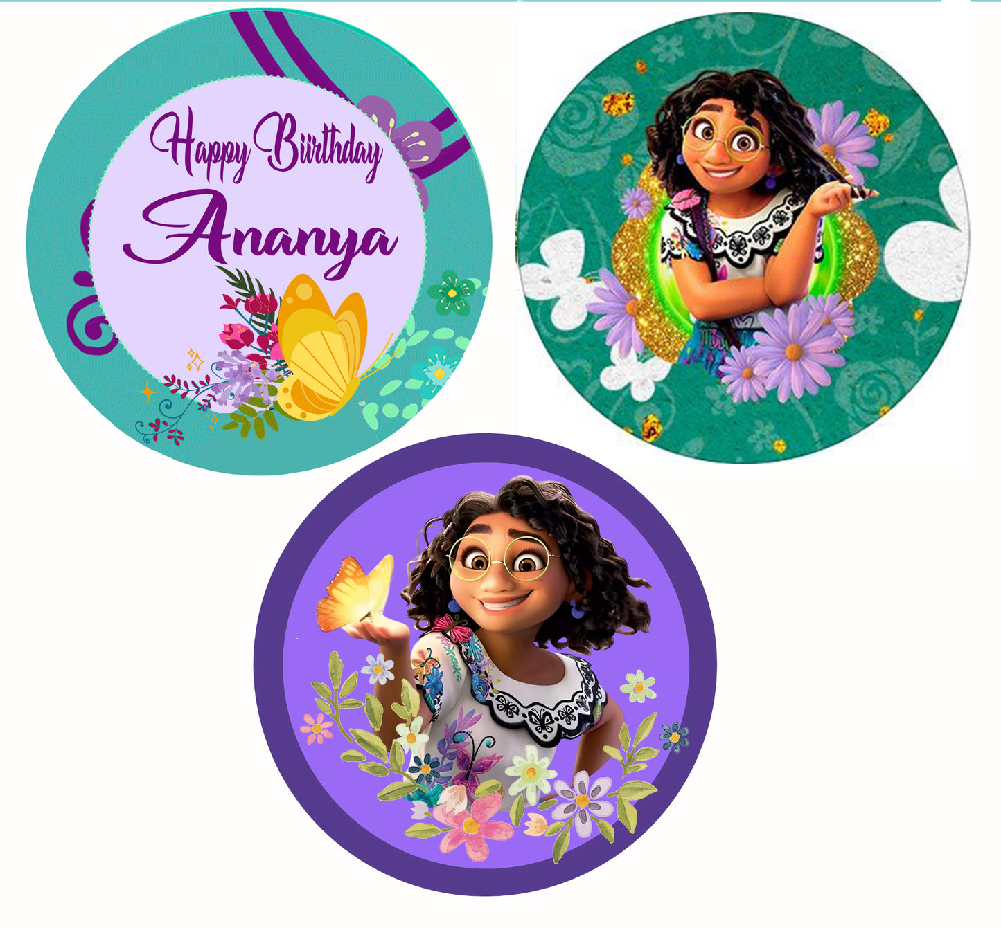 Encanto Theme Birthday Party Cupcake Toppers