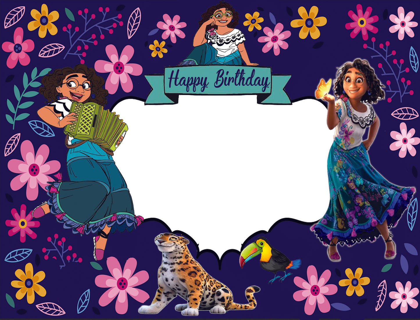 Encanto Theme Birthday Party Selfie Photo Booth Frame
