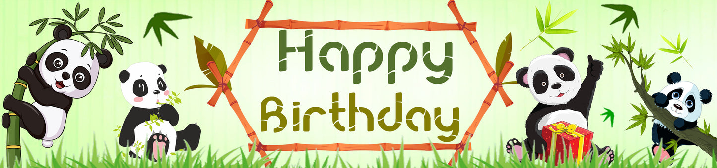 Panda Theme Birthday Party Water Bottle Labels