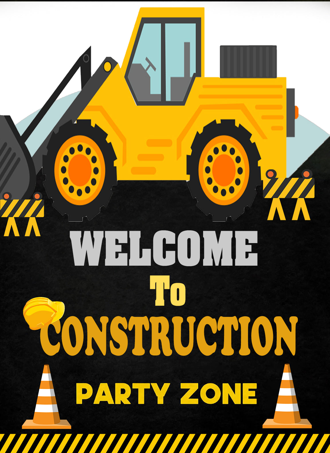 Construction Birthday Party Welcome Board