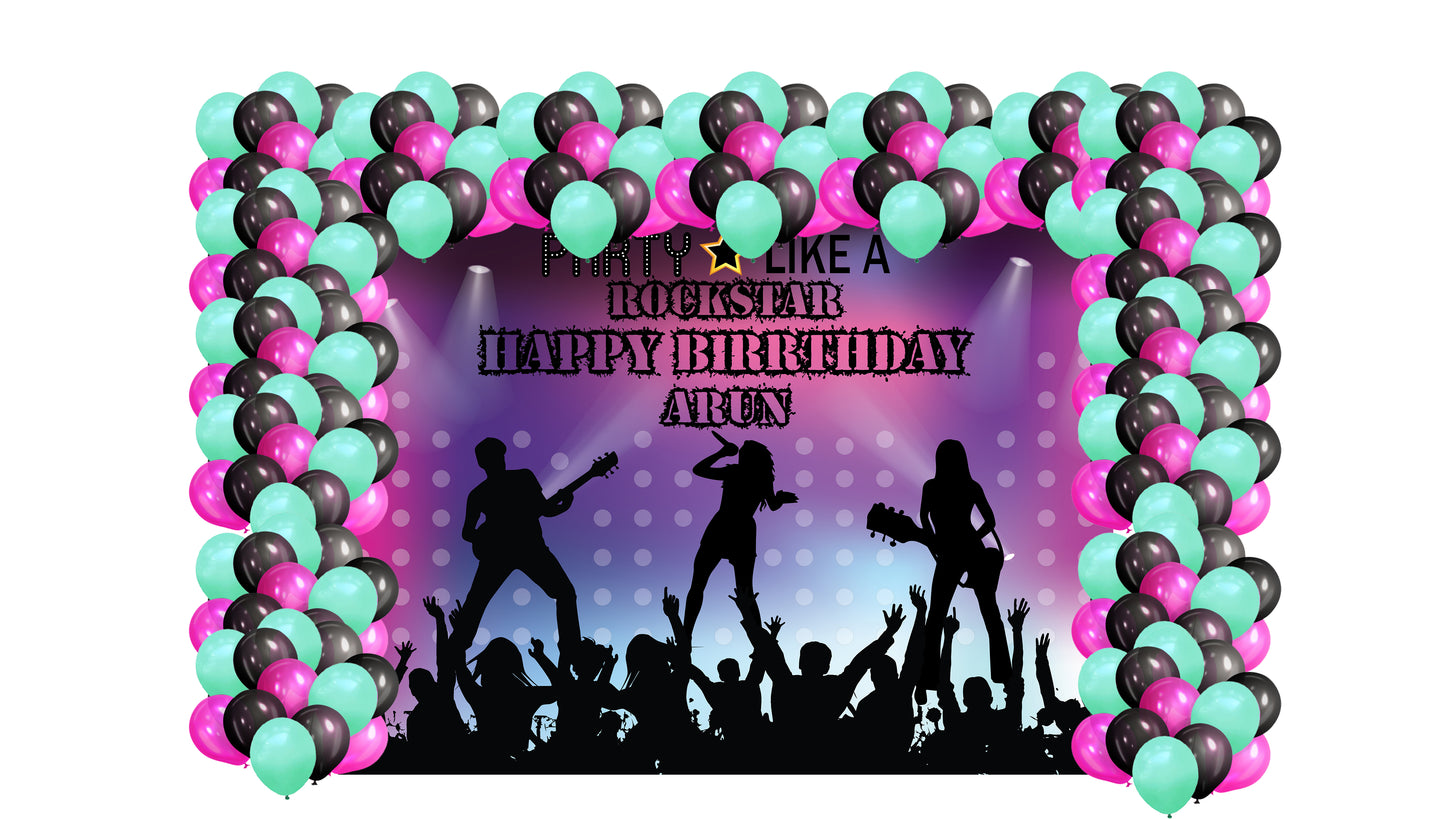 Rockstar Theme Birthday Party Decoration Kit