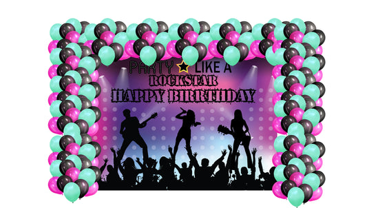 Rockstar Theme Birthday Party Decoration Kit