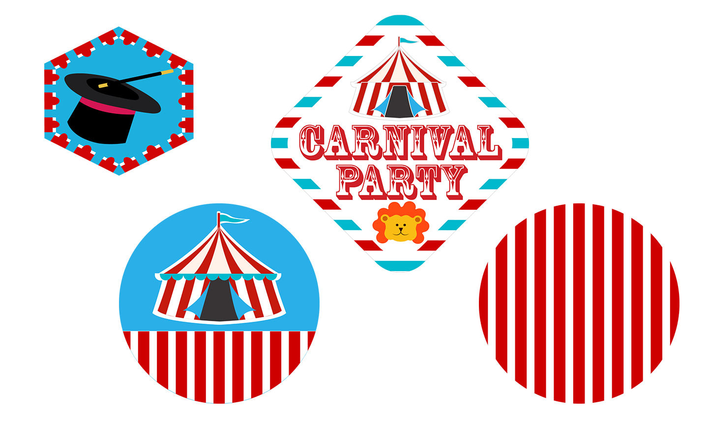 Carnival Theme Birthday Party Table Confetti for Decoration