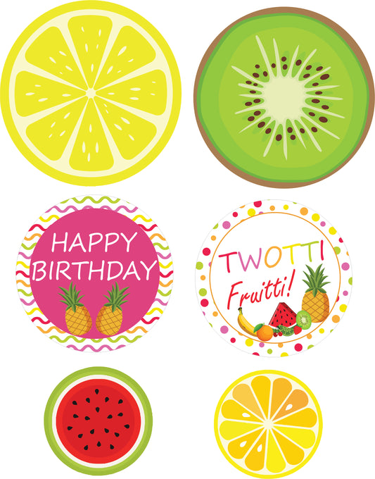 Twotti Fruity Theme Birthday Party Table Confetti