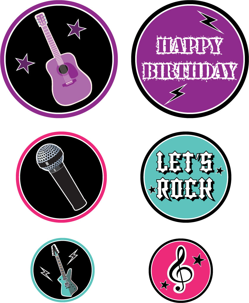 Rockstar Theme Birthday Party Table Confetti for Decoration