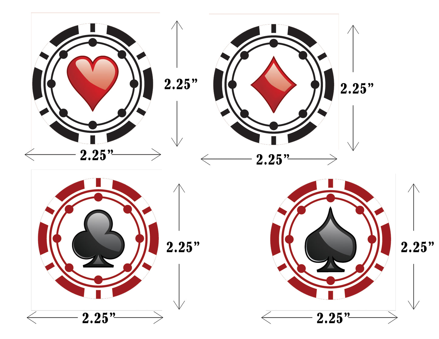 Casino/Card Party Cup Cake Topper For Decoration