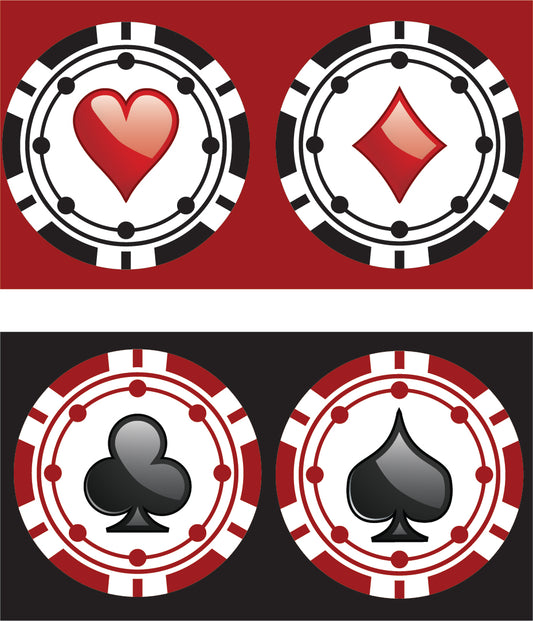 Casino/Card Party Cup Cake Topper For Decoration