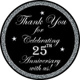 25th Anniversary Party Thank You Gift Tags 