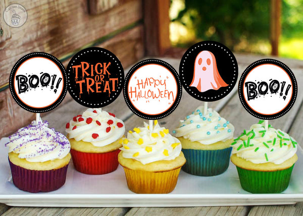Halloween Party Cupcake Toppers for Decoration