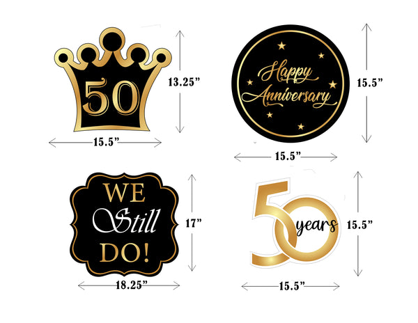 50th Anniversary Party Cutouts  For Decorations