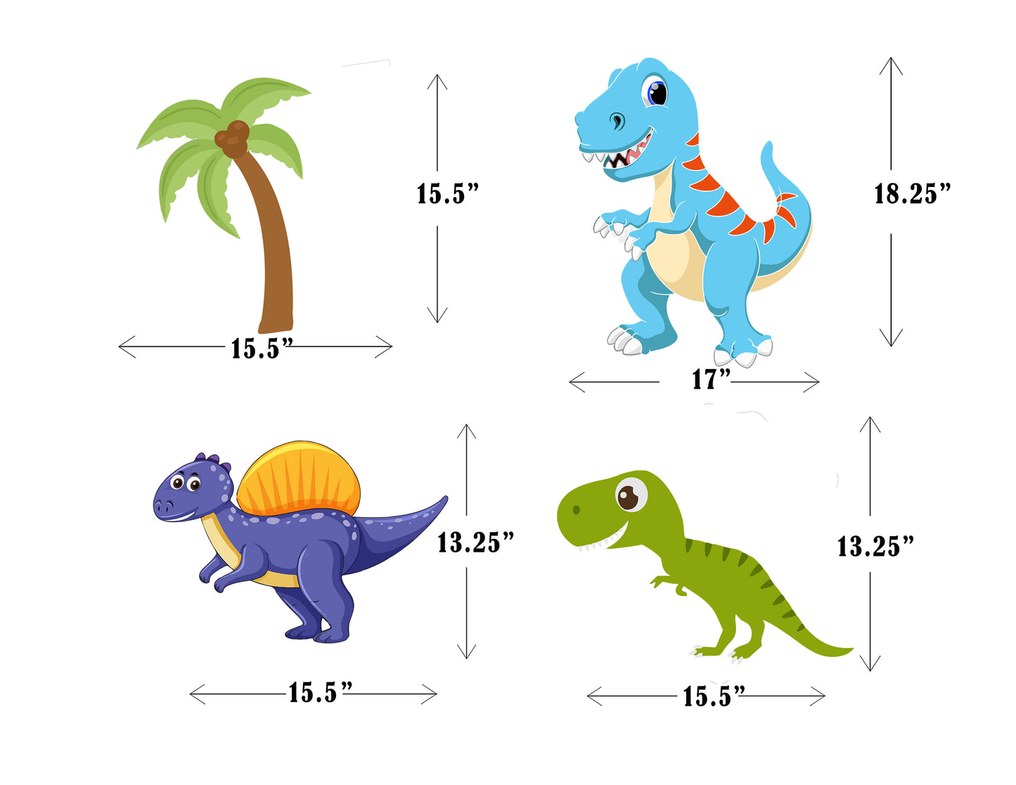 DINOSAUR THEME BIRTHDAY PARTY CUTOUTS