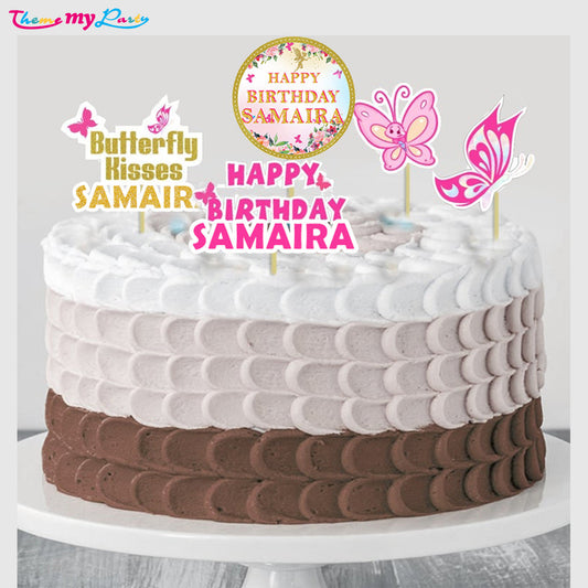 Butterflies And Fairies Theme Birthday Party Cake Toppers for Decoration