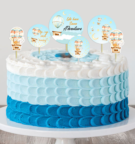 Hot Air Theme Birthday Party Cake Topper /Cake Decoration Kit