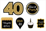 40th Birthday Party Cake Topper /Cake Decoration Kit