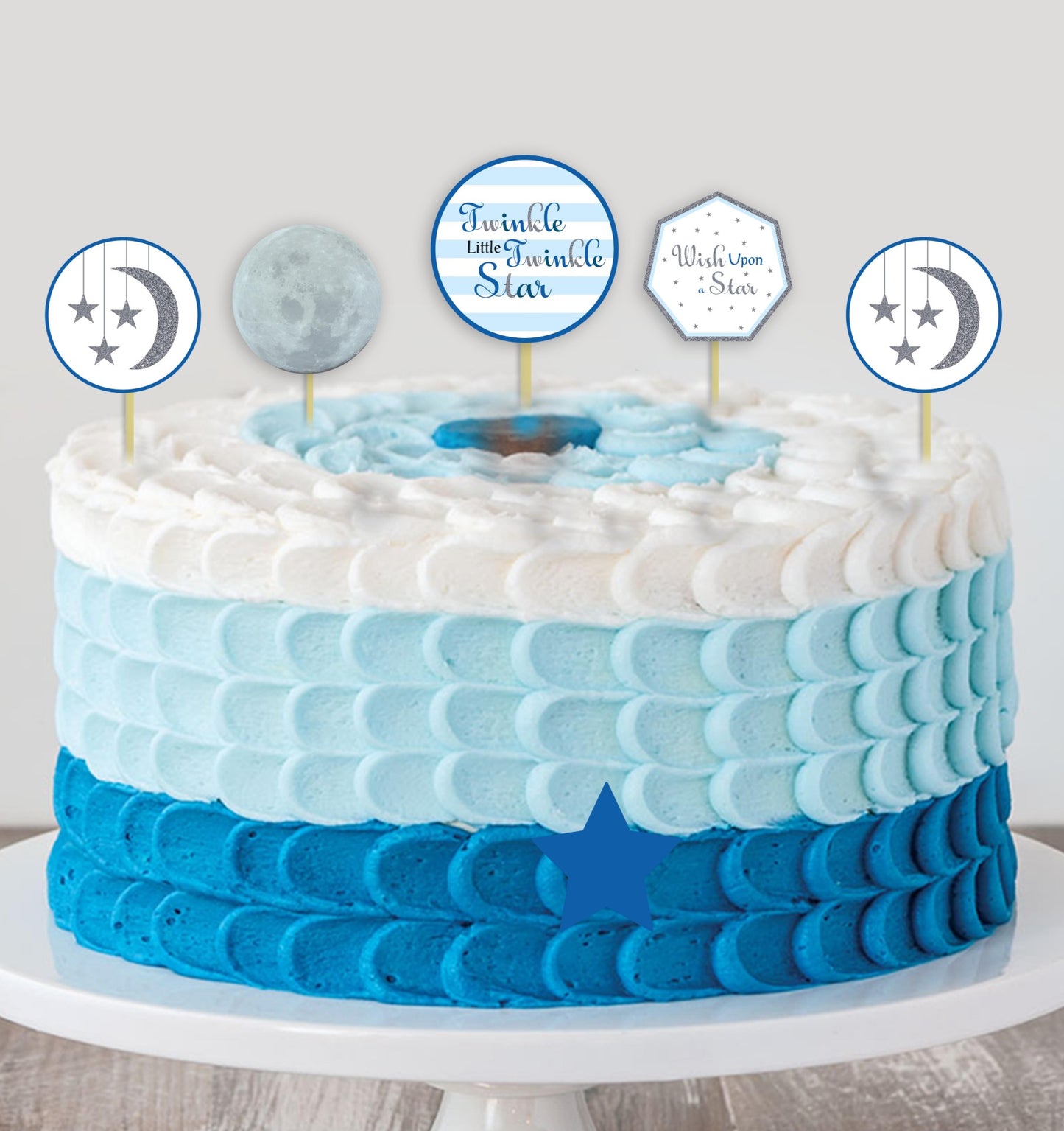Twinkle Twinkle Little Star- Boy Theme Cake Topper For Birthday Party