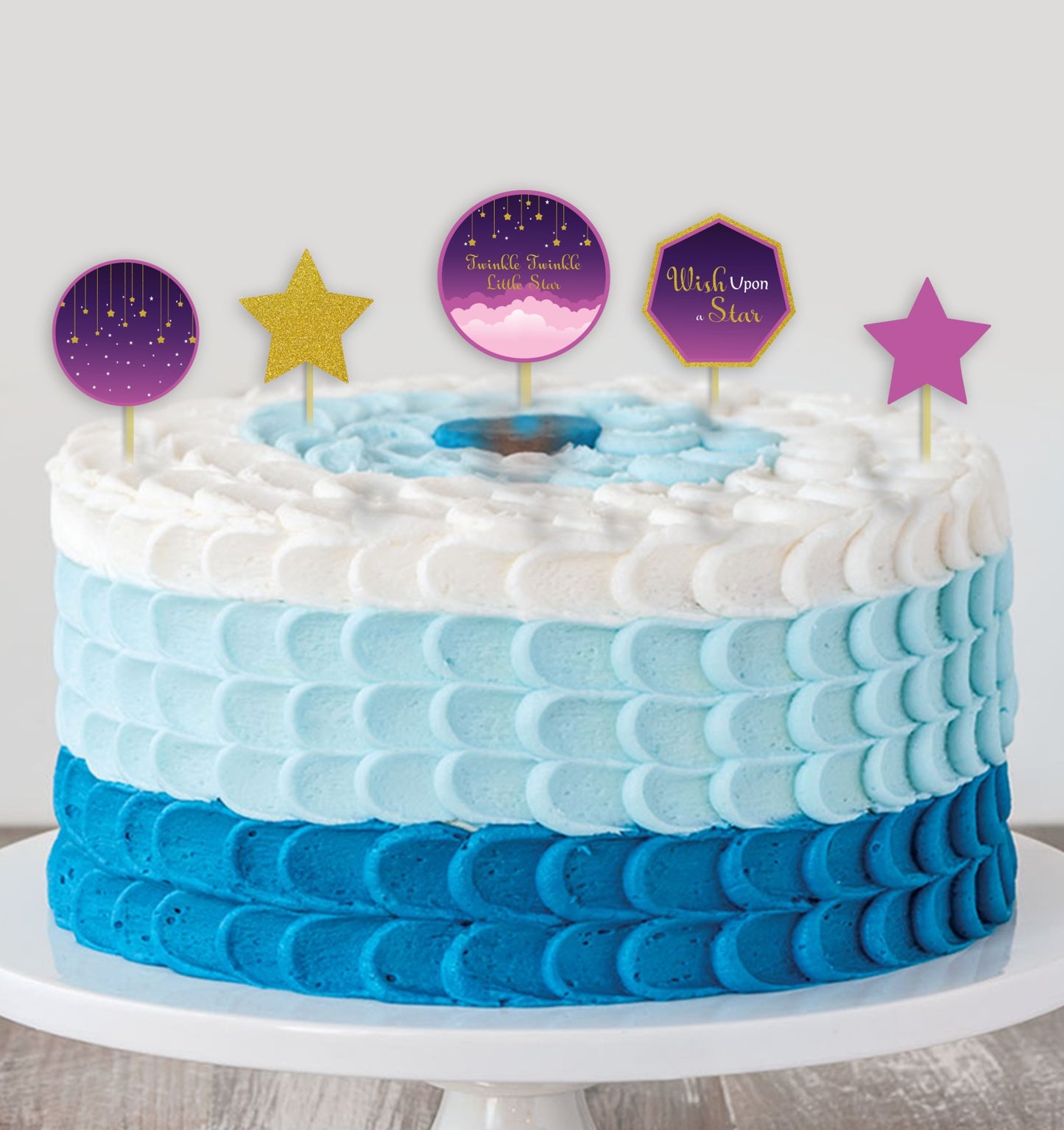 Twinkle Twinkle Little Star Theme Birthday Party Cake Topper /Cake Decoration Kit