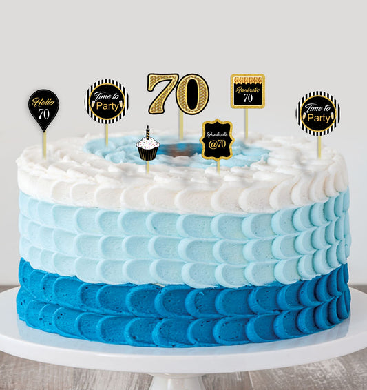70th Birthday Party Cake Topper /Cake Decoration Kit