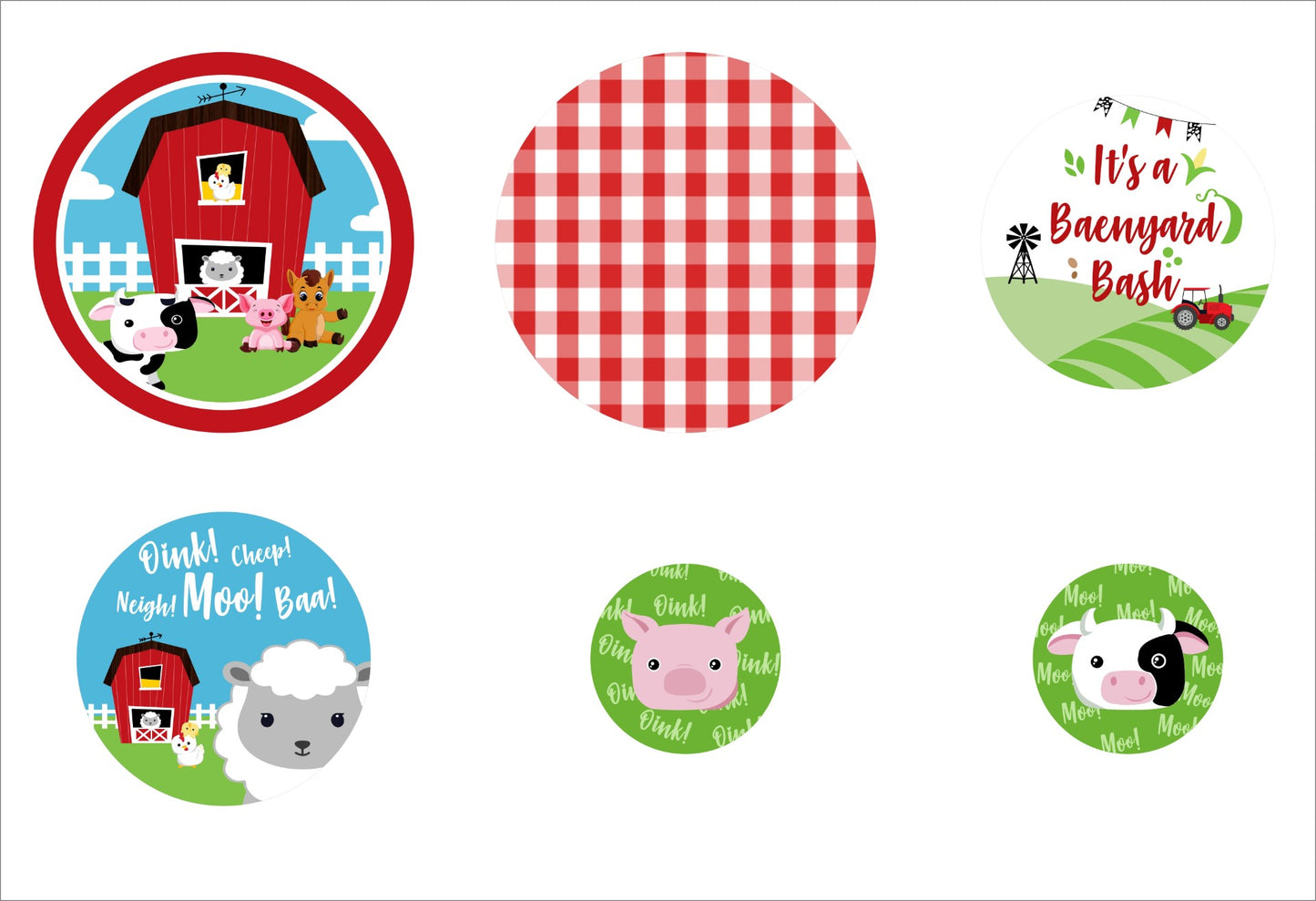 Farm Animal Theme Birthday Party Table Confetti
