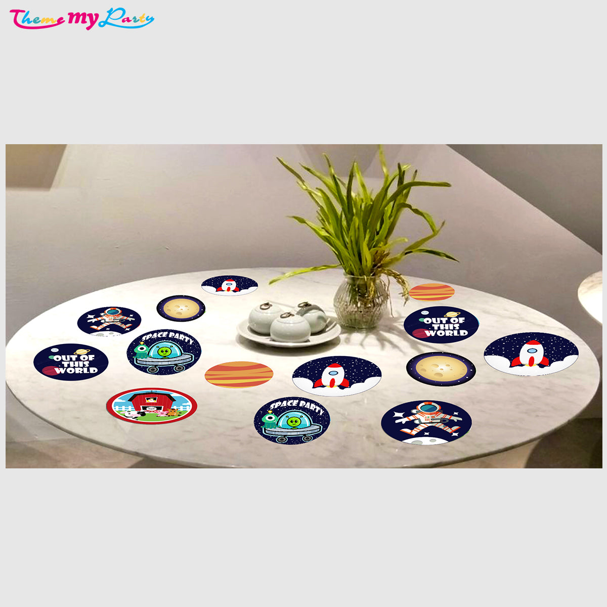 Space Theme Birthday Party Table Confetti