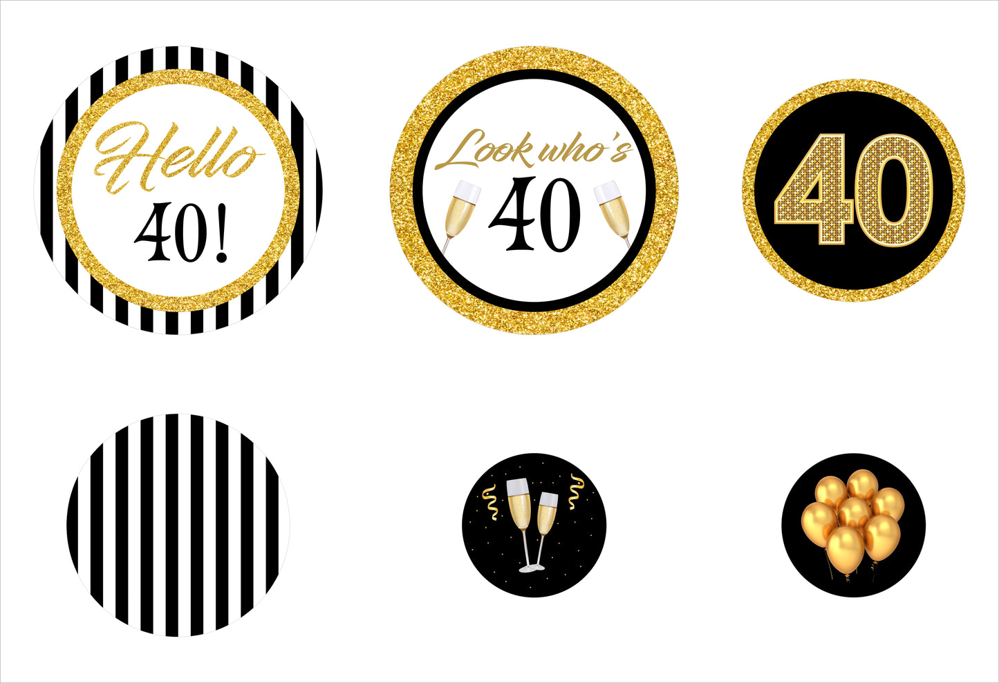 40th Birthday Party Table Confetti for Decoration