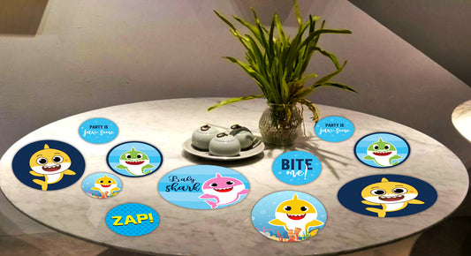 Baby Shark Theme Birthday Party Table Confetti