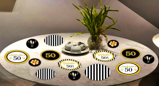 50th Birthday Party Table Confetti