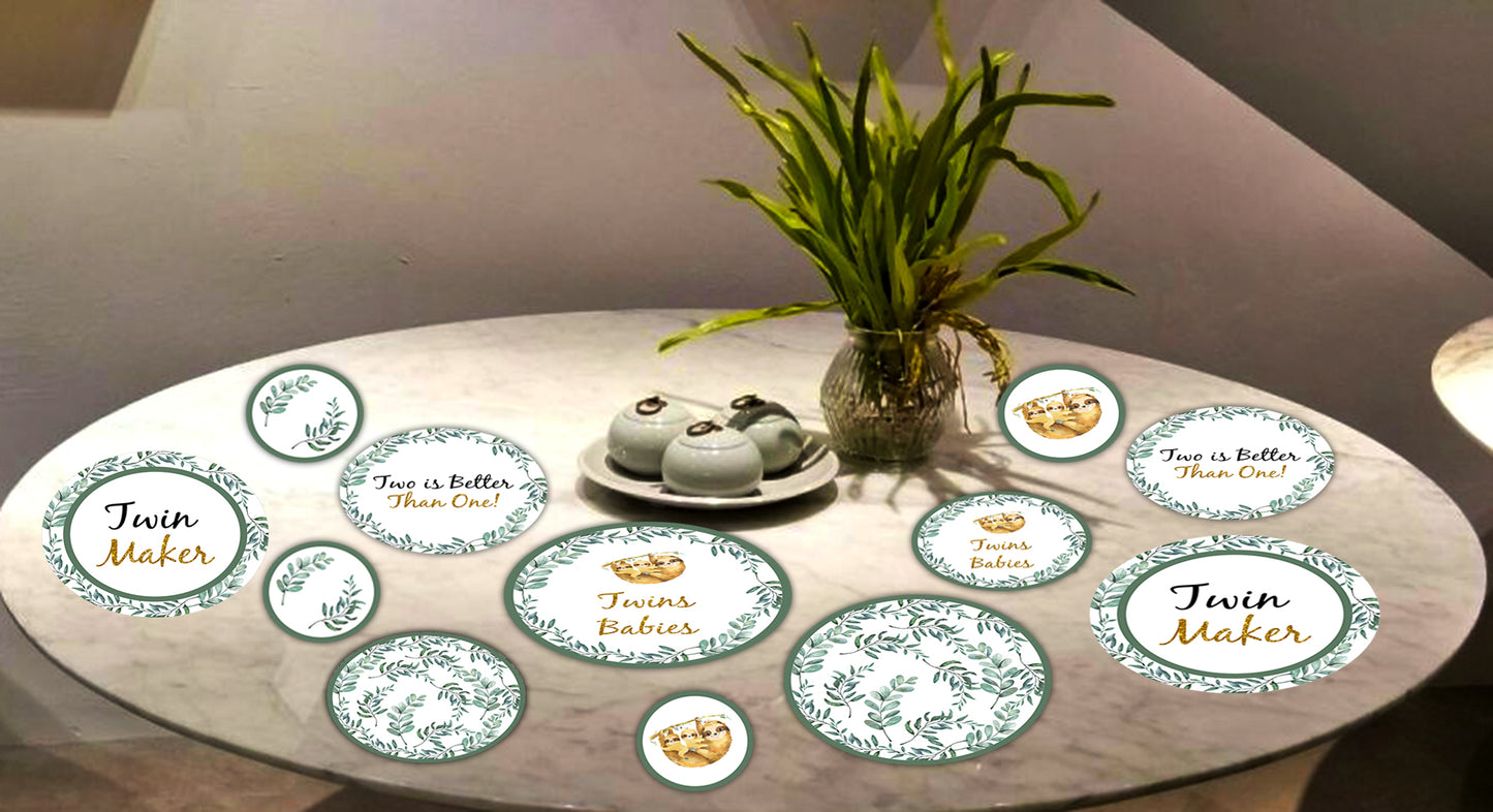 Twins Baby Theme Birthday Party Table Confetti