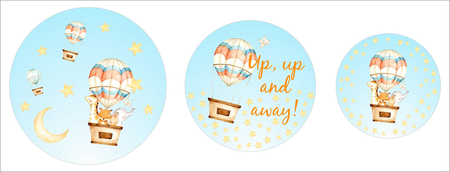 Hot Air Cup Cake Topper Birthday Decoration (Pack Of 12)