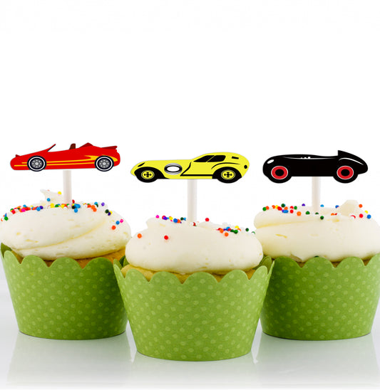 Cars Birthday Party Cupcake Toppers for Decoration