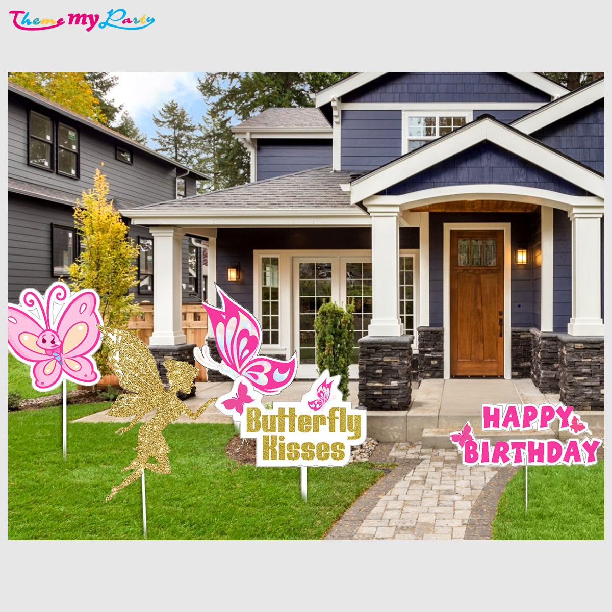 Butterflies & Fairies Theme Birthday Party Cutouts