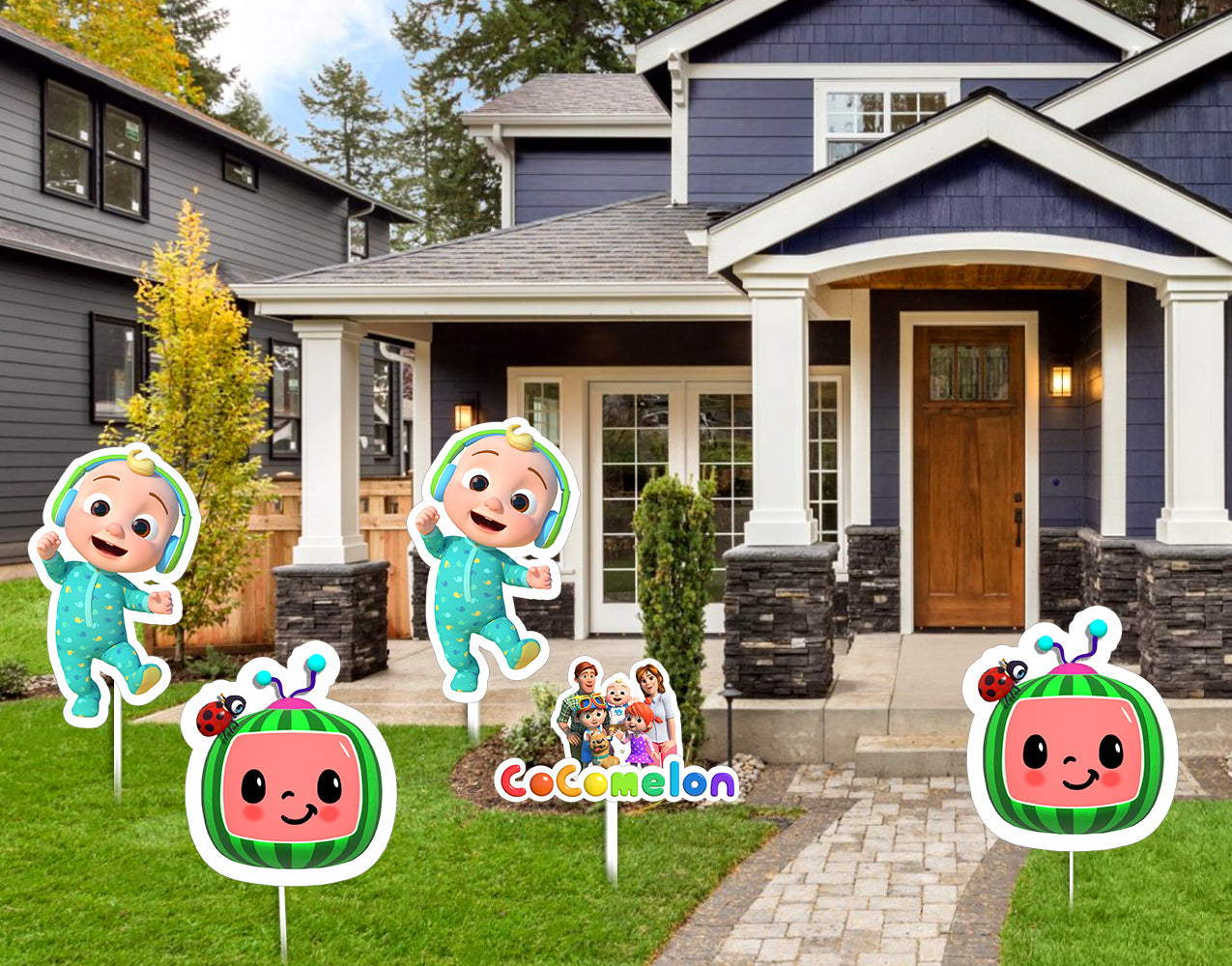 Cocomelon Theme Birthday Party Cutouts