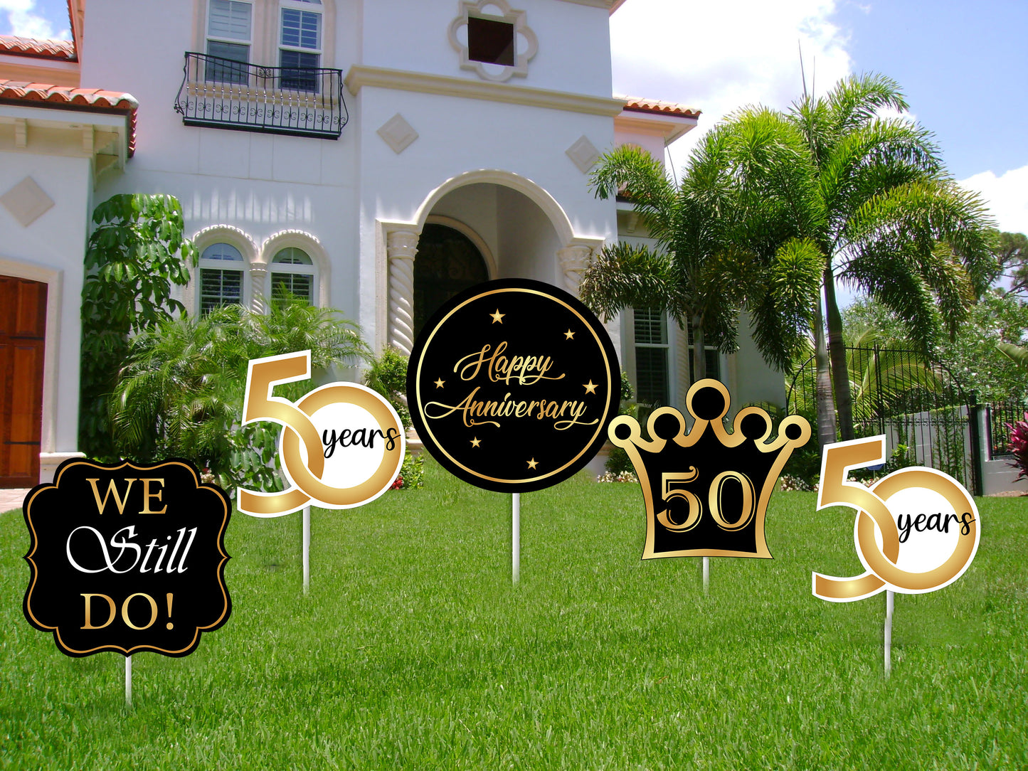 50th Anniversary Party Cutouts For Decorations