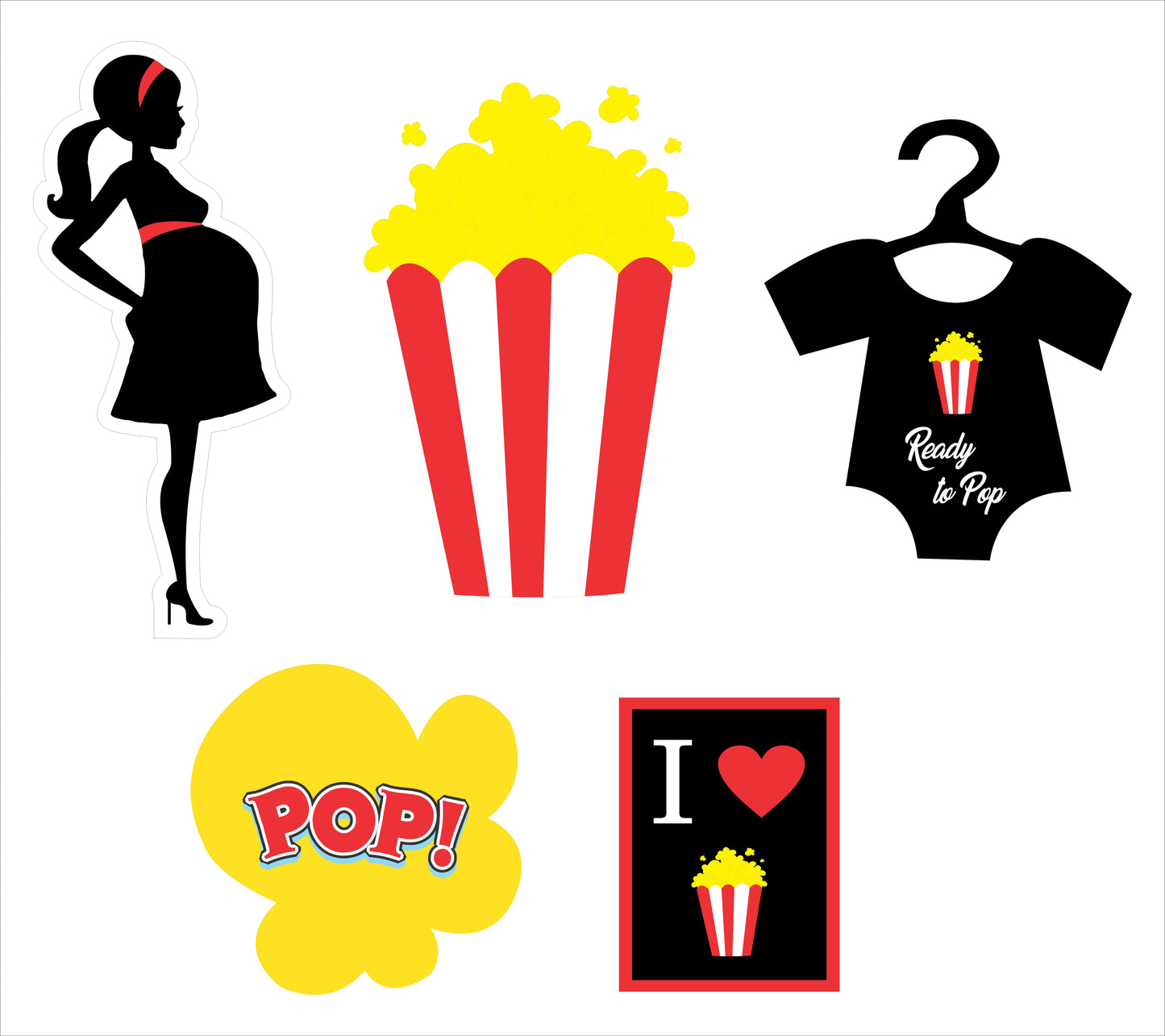 Ready to Pop Party Cutouts