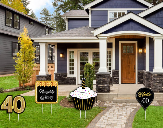 40th Birthday Party Cutouts