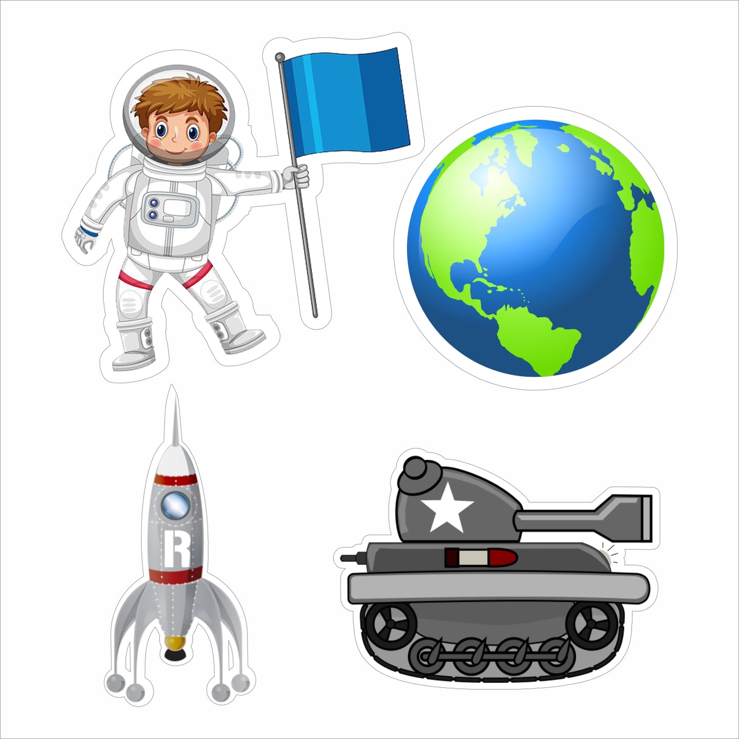 Space Theme Birthday Party Cutouts